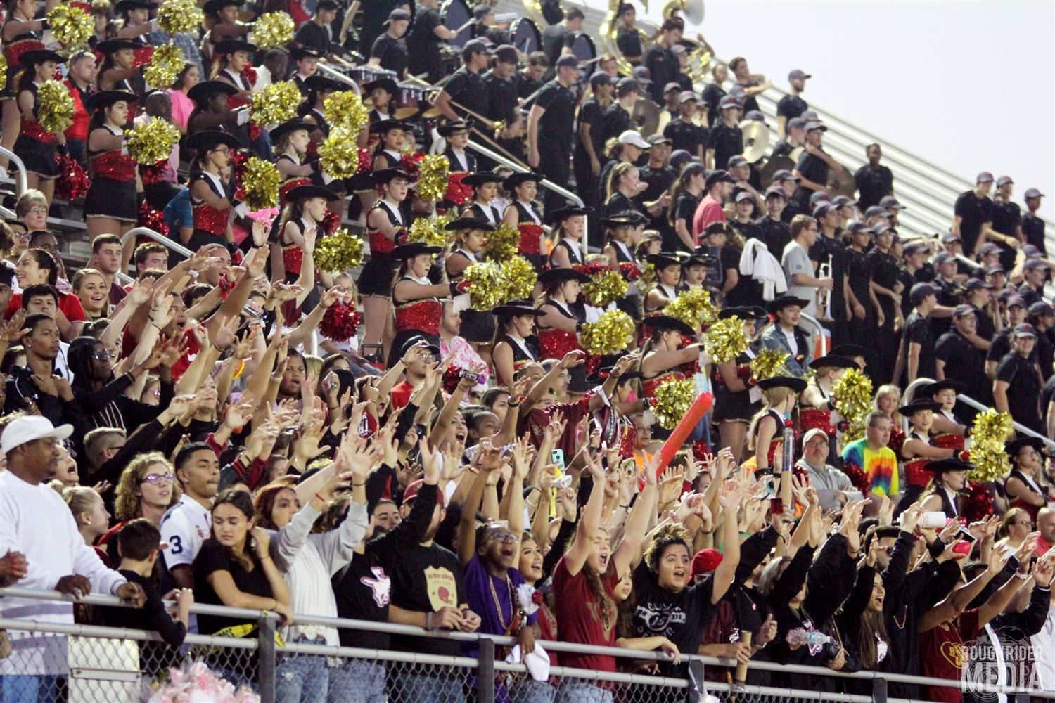 photo of student section at SHS football game courtesy of Rough Rider Media